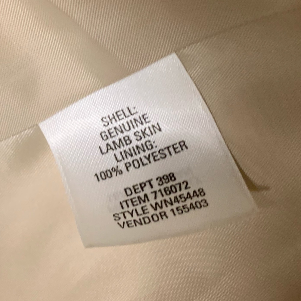 Nordstrom Womens Lamb Skin Leather Cream Everyday Blazer 🌴 - Picture 9 of 16